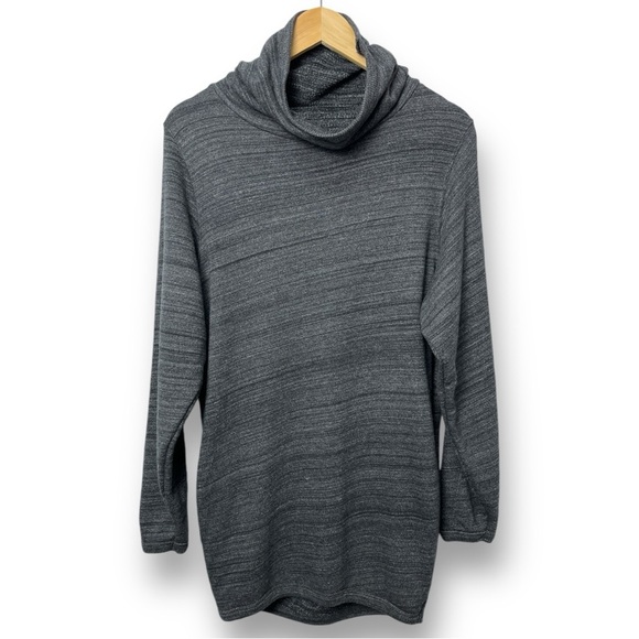 Aritzia Wilfred Free Oversized Cowl Neck Sweatshirt with Pockets Grey Heather - Picture 1 of 16